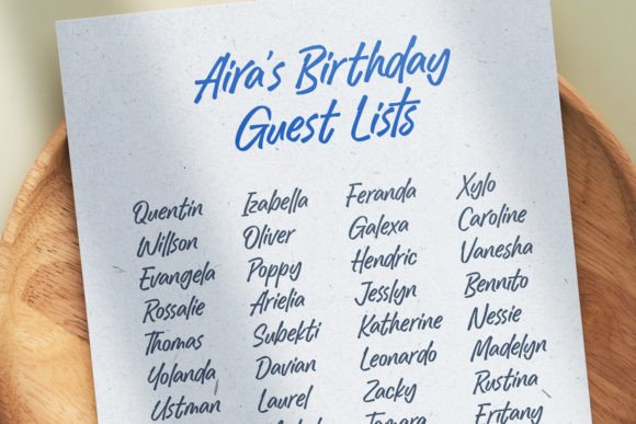 October Wish Font PNG with transparent background - Preview 2