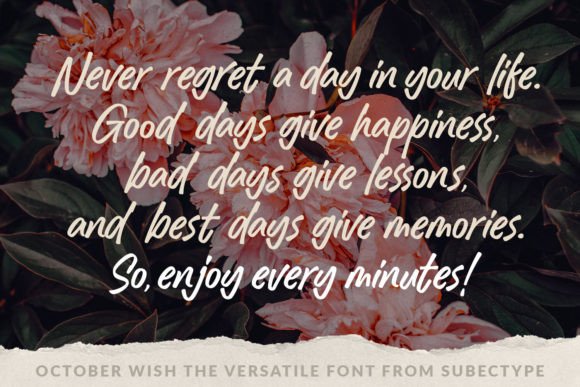 October Wish Font PNG with transparent background - Preview 3