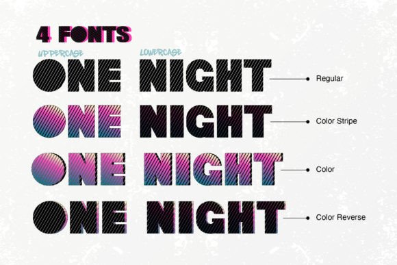 One Night 1 Font PNG with transparent background - Preview 1