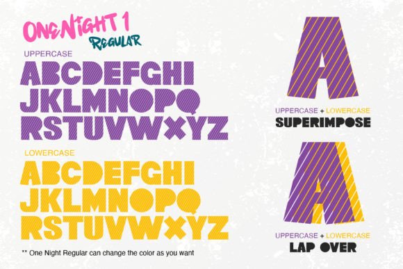 One Night 1 Font PNG with transparent background - Preview 3