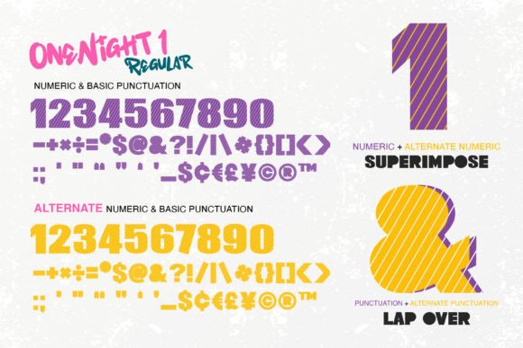 One Night 1 Font PNG with transparent background - Preview 4
