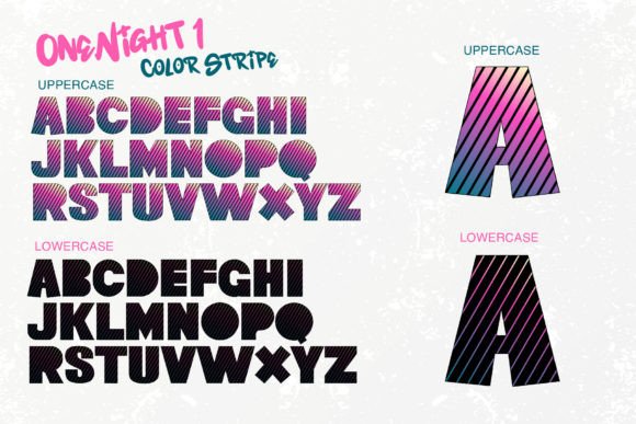 One Night 1 Font PNG with transparent background - Preview 5