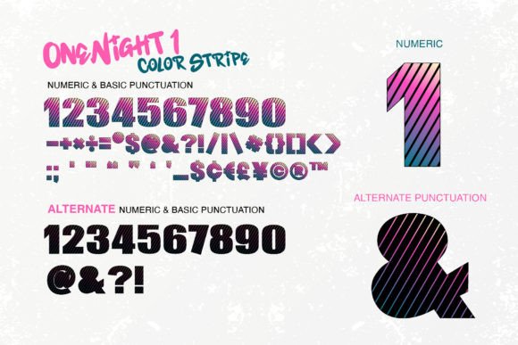 One Night 1 Font PNG with transparent background - Preview 6