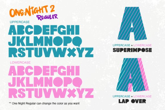 One Night 2 Font PNG with transparent background - Preview 2