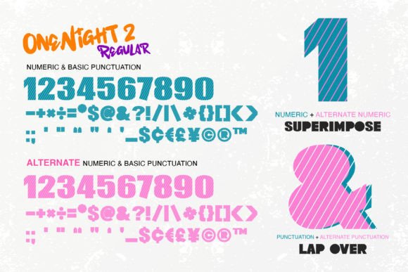 One Night 2 Font PNG with transparent background - Preview 3