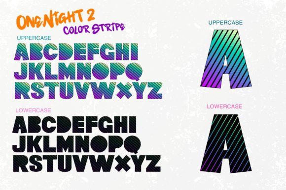 One Night 2 Font PNG with transparent background - Preview 4