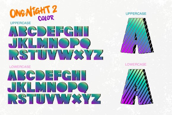 One Night 2 Font PNG with transparent background - Preview 6