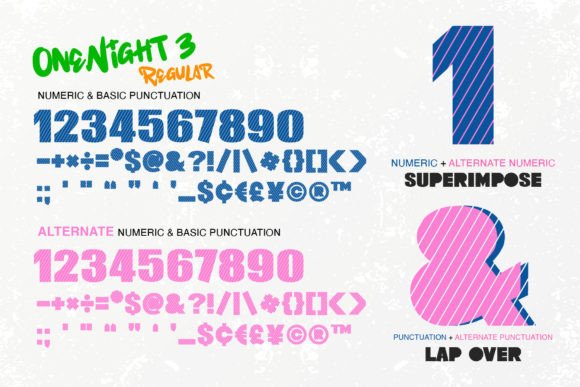 One Night 3 Font PNG with transparent background - Preview 3