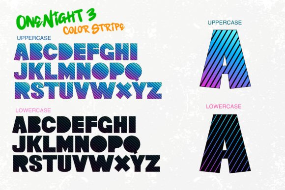 One Night 3 Font PNG with transparent background - Preview 4
