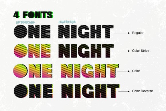 One Night 4 Font PNG with transparent background - Preview 1