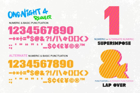One Night 4 Font PNG with transparent background - Preview 3