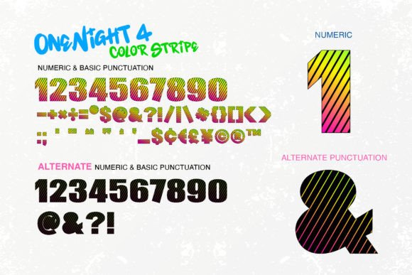One Night 4 Font PNG with transparent background - Preview 5