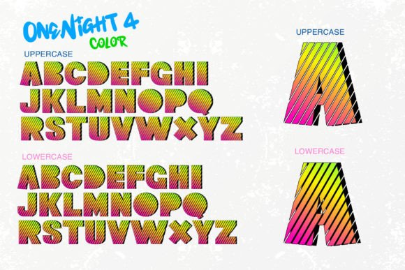 One Night 4 Font PNG with transparent background - Preview 6