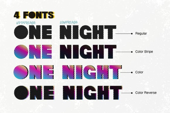 One Night 5 Font PNG with transparent background - Preview 1