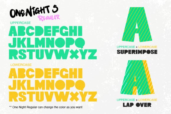 One Night 5 Font PNG with transparent background - Preview 2