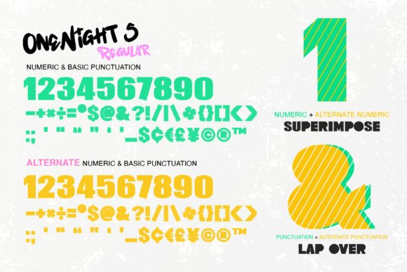 One Night 5 Font PNG with transparent background - Preview 3