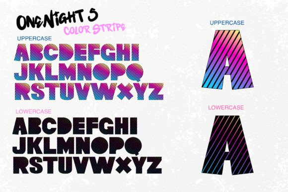One Night 5 Font PNG with transparent background - Preview 4