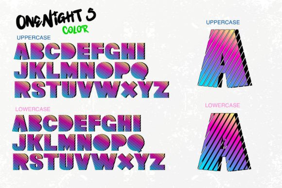 One Night 5 Font PNG with transparent background - Preview 6