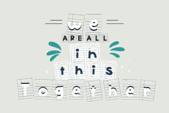 Papered Font PNG with transparent background - Preview 1