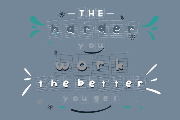 Papered Font PNG with transparent background - Preview 2