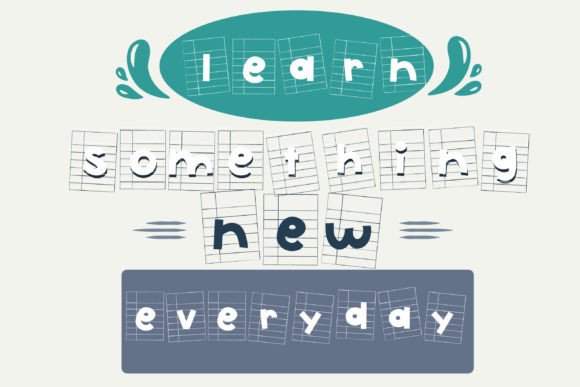 Papered Font PNG with transparent background - Preview 5