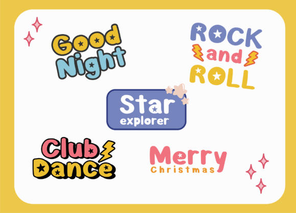 Pop Rock Font PNG with transparent background - Preview 2
