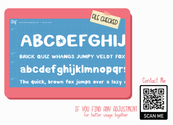 Pop Rock Font PNG with transparent background - Preview 3