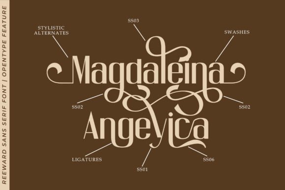 Reeward Font PNG with transparent background - Preview 5