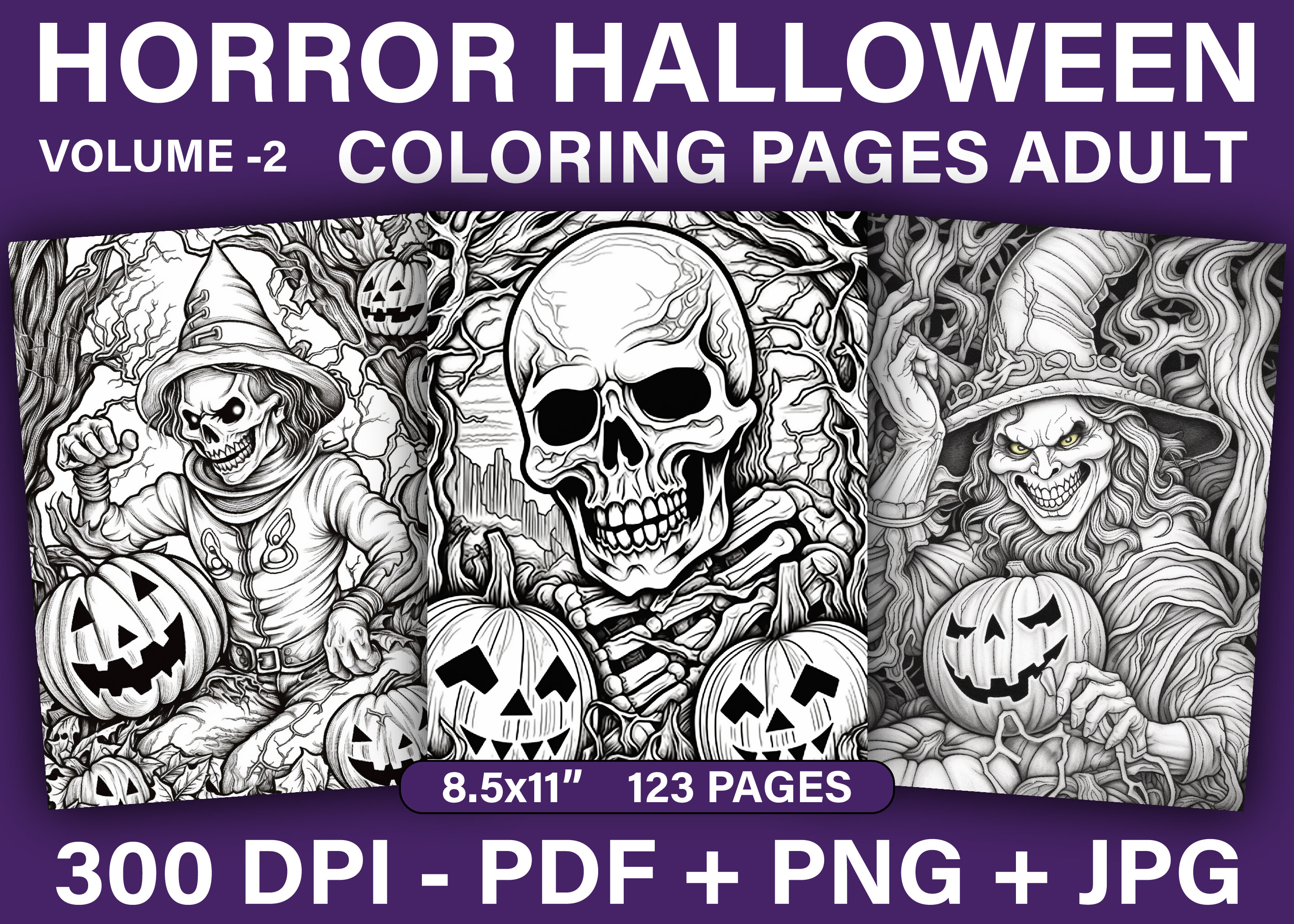123 Horror Halloween Coloring Pages
