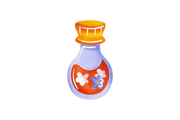 Flower Potion Bottle - Watercolor