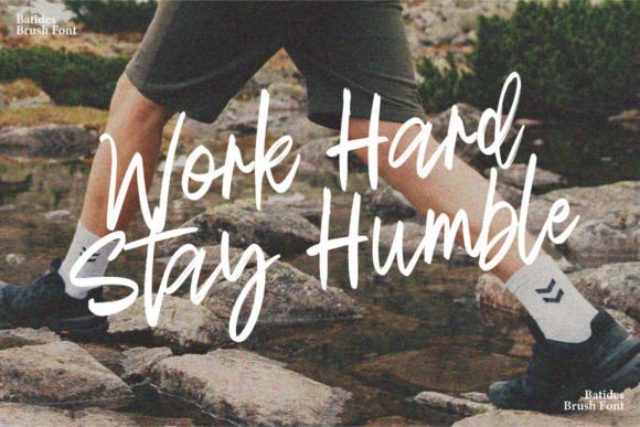 Batides Brush Font PNG with transparent background - Preview 1