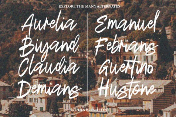 Batides Brush Font PNG with transparent background - Preview 3