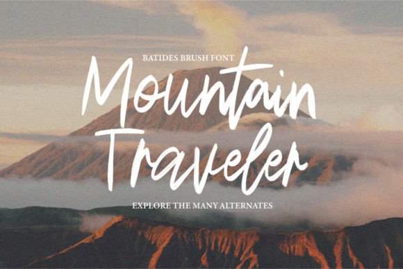 Batides Brush Font PNG with transparent background - Preview 4