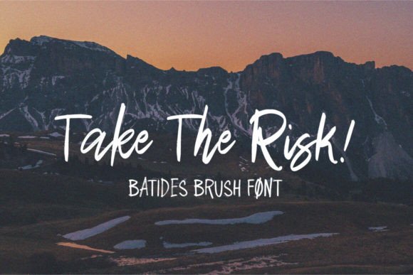 Batides Brush Font PNG with transparent background - Preview 5