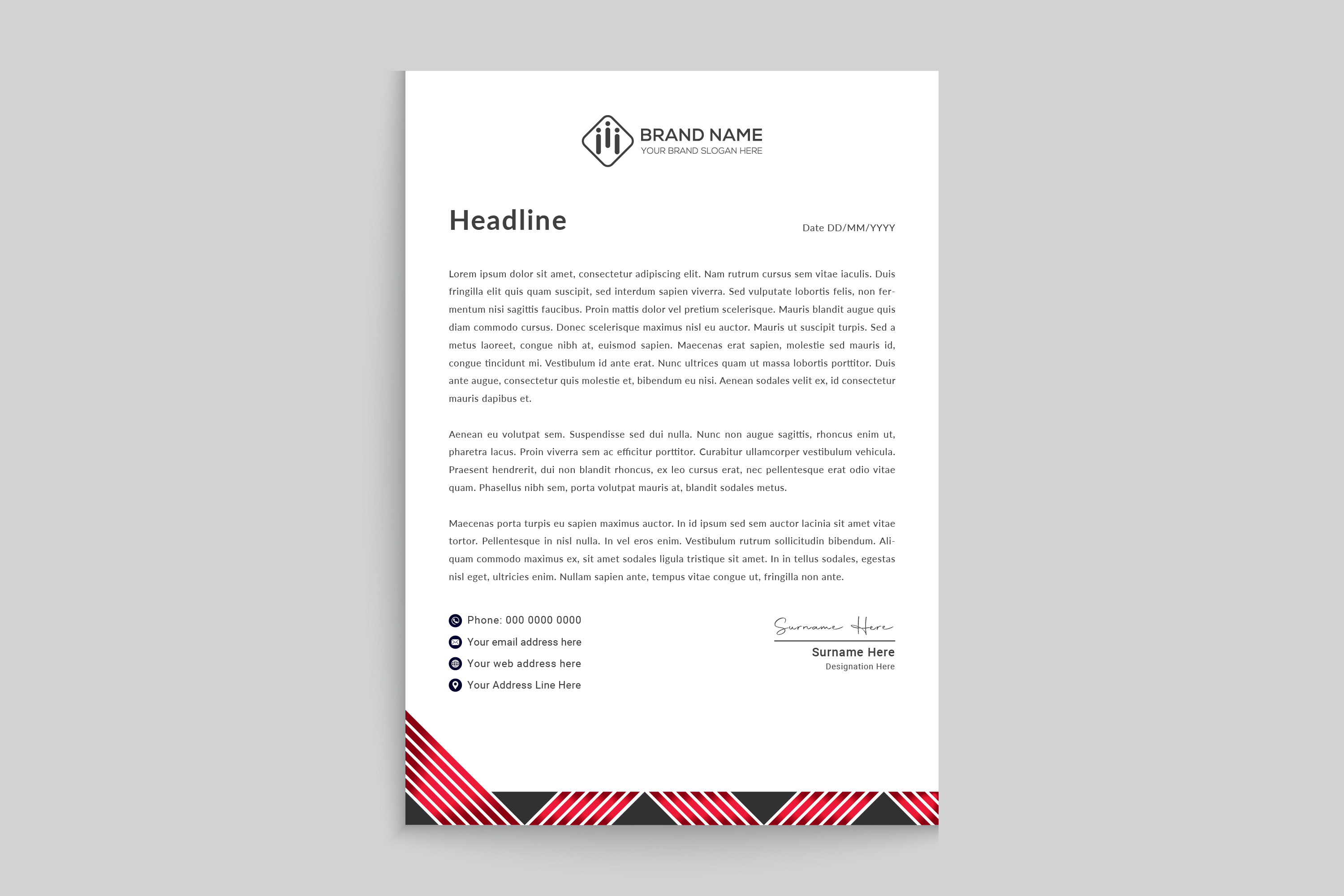 Corporate Project Letterhead Design Graphic by shimulazad7 · Creative ...