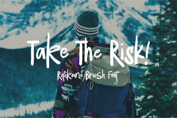 Rofikane Brush Font PNG with transparent background - Preview 1