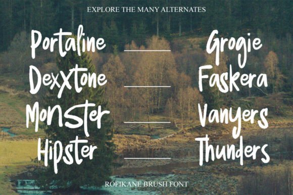 Rofikane Brush Font PNG with transparent background - Preview 3