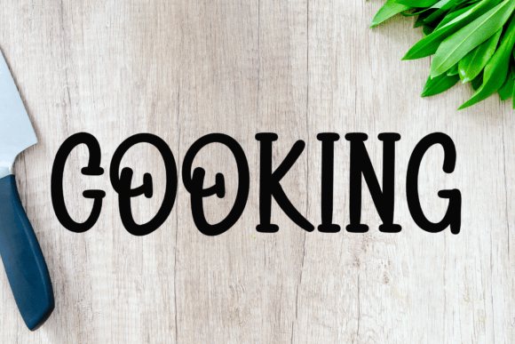 Simple Kitchen Font PNG with transparent background - Preview 4