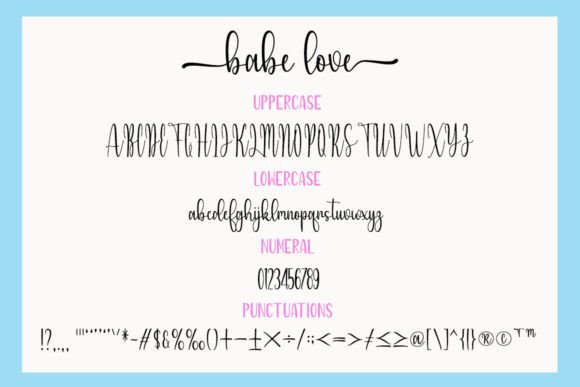 Babe Love Font - Preview 5