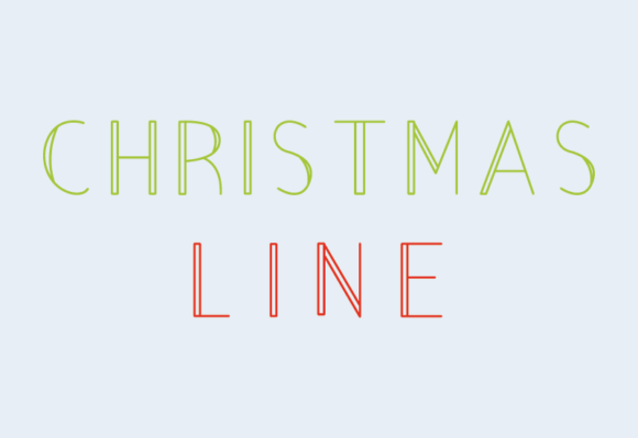 Christmas Line Font - Preview 1