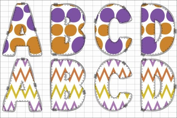 Halloween Letters Font PNG with transparent background - Preview 2