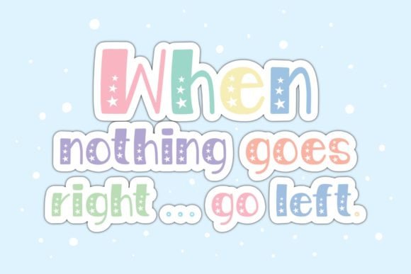 Shiny Stars Font PNG with transparent background - Preview 1
