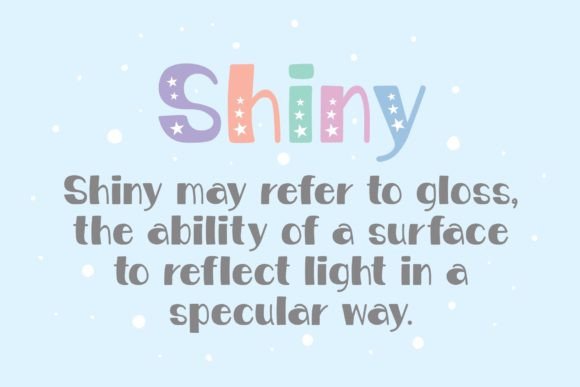 Shiny Stars Font PNG with transparent background - Preview 2