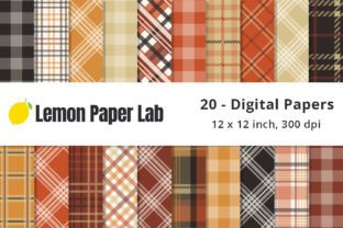 Autumn Plaid Digital Paper Graphic by Lemon Paper Lab · Creative Fabrica