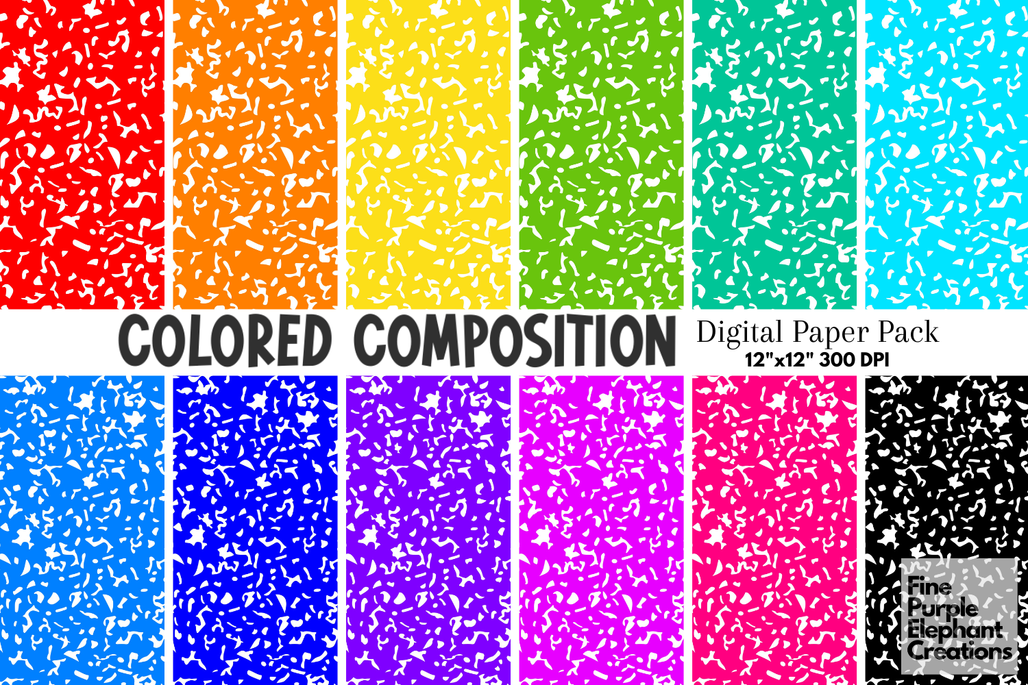 Colored Composition Notebook Pattern KDP