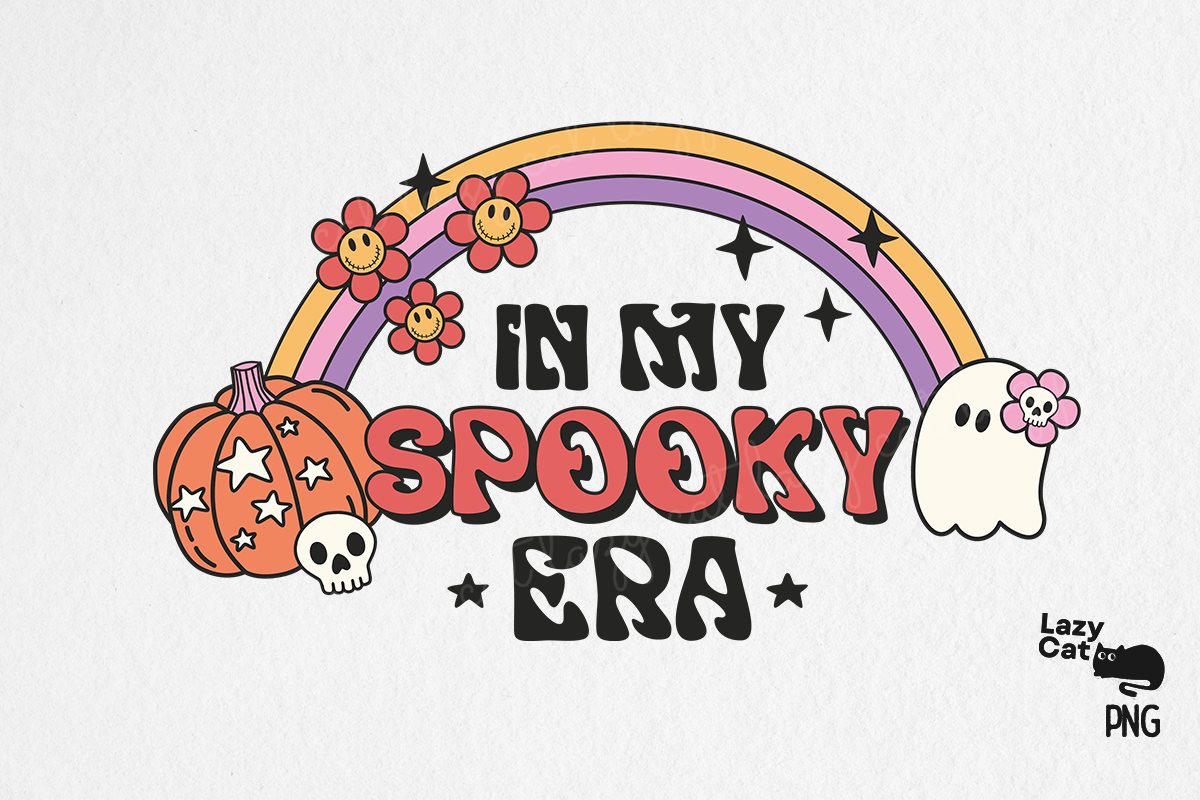 Cute Rainbow Halloween PNG Sublimation Graphic by Lazy Cat · Creative ...