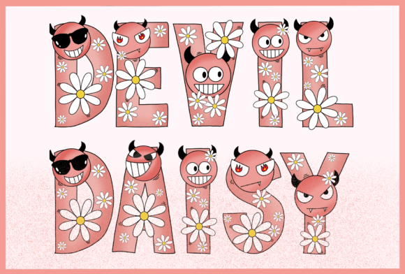 Devil Daisy Font PNG with transparent background - Preview 2