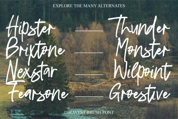 Diravest Brush Font - Preview 1