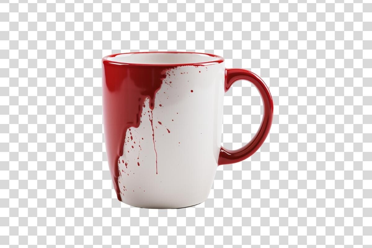Dripping Red Mug Isolated Graphic by Whimsy Girl · Creative Fabrica