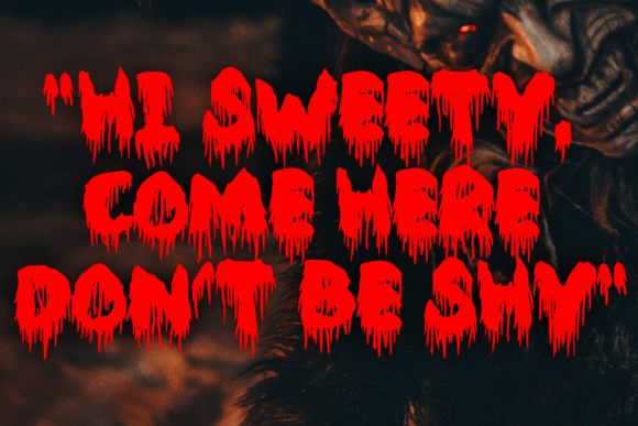 Hairy Blood Font - Preview 1